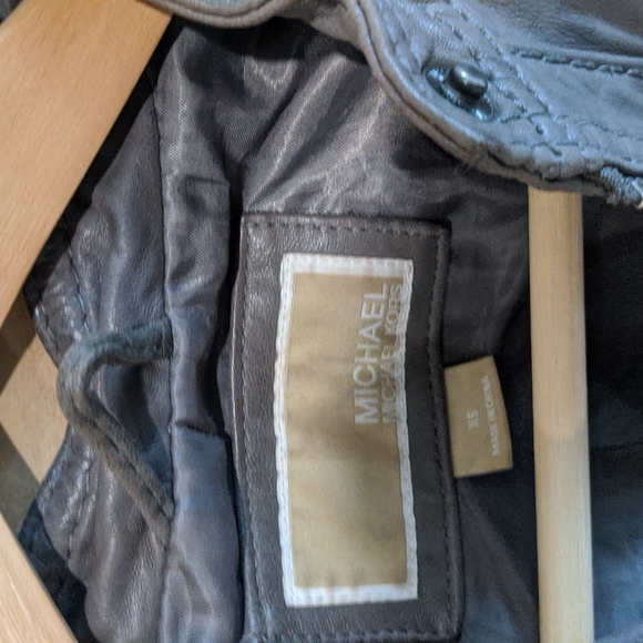 Leather grey jacket by Michael Kors - Picture 2 of 4